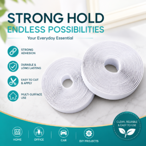 1 Meter Adhesive Velcro Tape Double-Sided Hook Fastener Heavy Duty Adhesive Velcro Tape Fastener