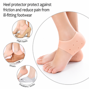 Comfort Silicone Heel Cushions Cups Gel Sleeve Foot Protection Pads Silicone Heel Cushions Gel Sleeves for Cracked Heels
