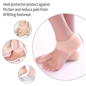 Silicone Heel Cushions Cups/Gel Sleeve Foot Protection Moisturizing Socks Pads