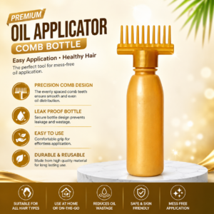 Best Professional Hair Oil Applicator Bottle with Comb 130 ml