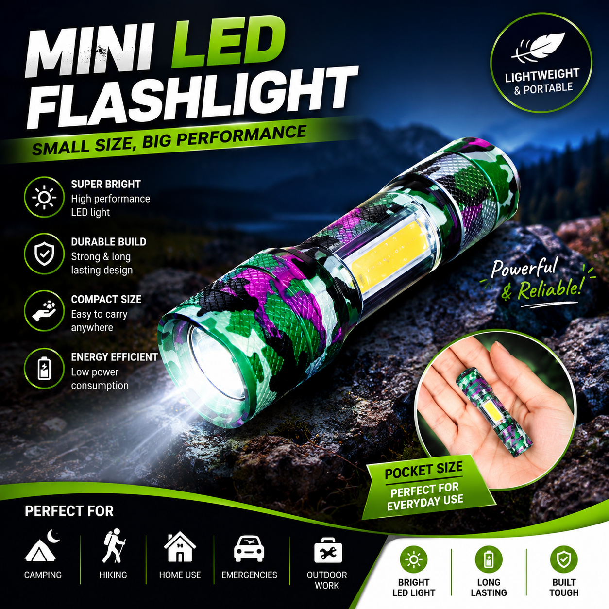 Durable Ultra-Bright Mini LED Flashlight Torch Mini LED Flash Light