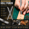 Ultimate 3mm Round Leather Shape Hole Punch Kit Belt Hollow DIY Punch Set Metal Cutter Tool