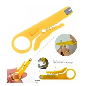 Ultimate yellow Mini wire cable Stripper Plier Cutter peeler UTP STP Cable Telephone Wire