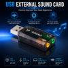 Ultimate External 3D USB Sound Card 5.1 Channel Audio Card Adapter 3.5mm Speaker Micropho