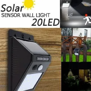 Ultimate 20LED Solar Human Body Induction Outdoor Lamp torch light Wall light PIR sensor