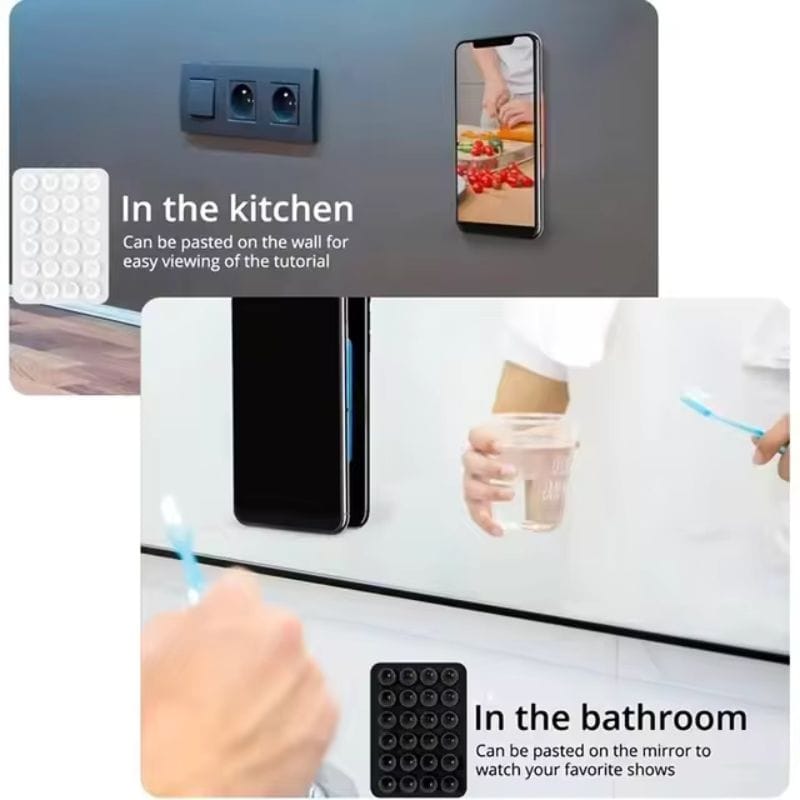 Ultimate Suction Cup Wall Stand Mat Multifunctional Silicone Leather Square Phone Single-Sided Case Anti-Slip Holder Mount Suction 2023