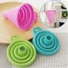 Ultimate Collapsible Silicone Funnel Foldable Food-Grade Kitchen Funnel for Liquid & Dry Use, Space Saving Retractable Design