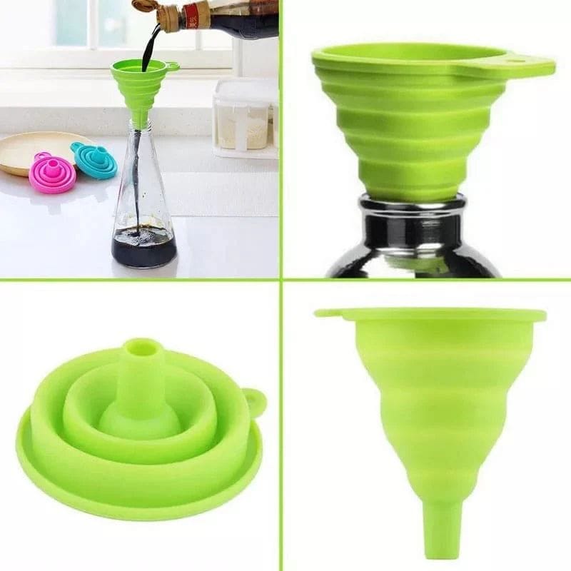 Ultimate Foldable silicone Funnel Kitchen Collapsible for Liquid Food Grade Retractable U