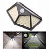 Ultimate 100 LED 4 Surface Solar Light 3 Modes 120 Degree PIR Motion Sensor Outdoor Water