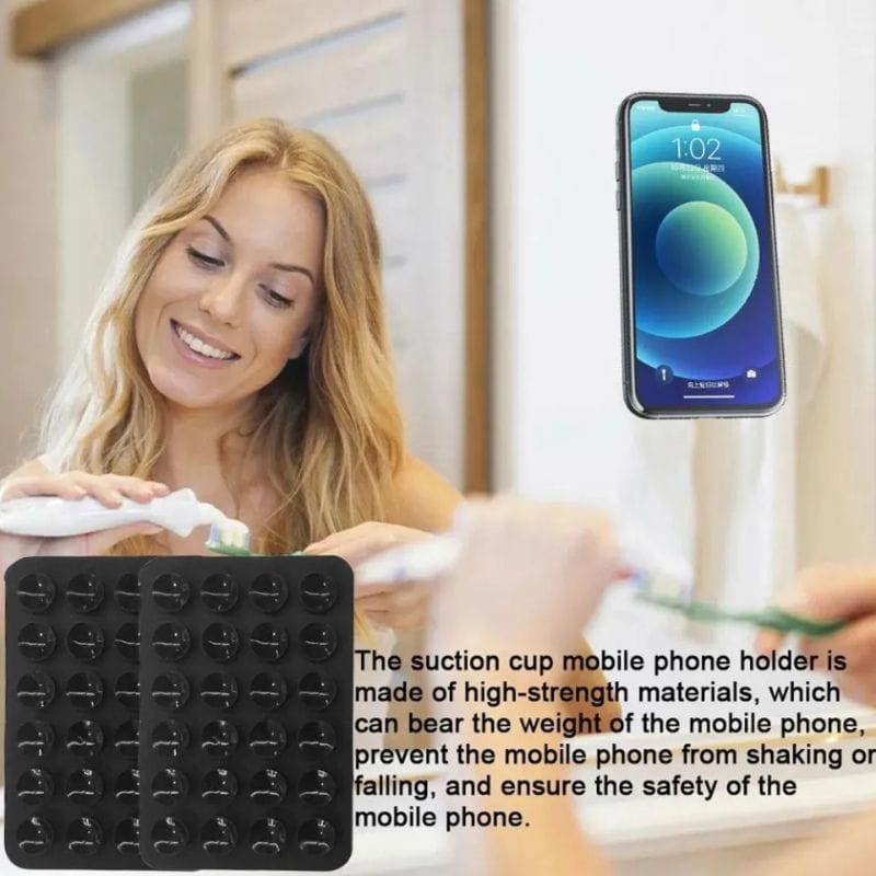 Ultimate Suction Cup Wall Stand Mat Multifunctional Silicone Leather Square Phone Single-Sided Case Anti-Slip Holder Mount Suction 2023