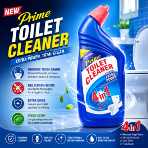 Powerful Toilet Cleaner Original 500ml Deep Cleaning, Germ Killer & Stain Remover for Sparkling Toilets