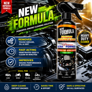 Ultimate New Formula Engine Degreaser Powerful Heavy Duty Car Engine Cleaner for Grease, Oil & Dirt Removal