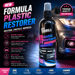 Powerful New Formula Plastic Restorer Restore Shine & Protect Faded Plastic Surfaces