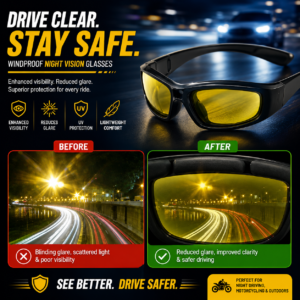 Day Night Vision Polarized Glasses Bike Riding Glasses Anti Glare UV Protection Driving Sunglasses for Men & Women