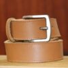 Premium Camel Brown Plain Leather Belt (1.5 Inches Wide)