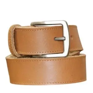 Premium Camel Brown Plain Leather Belt (1.5 Inches Wide)