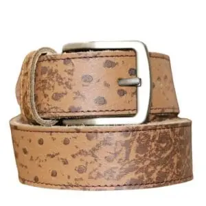 Premium Men and Women Exotic Ostrich Texture Cow Leather Belt (1.5 Inches Wide)